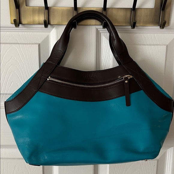 kate spade Handbags - Kate Spade Blue and Brown Shoulder Bag
